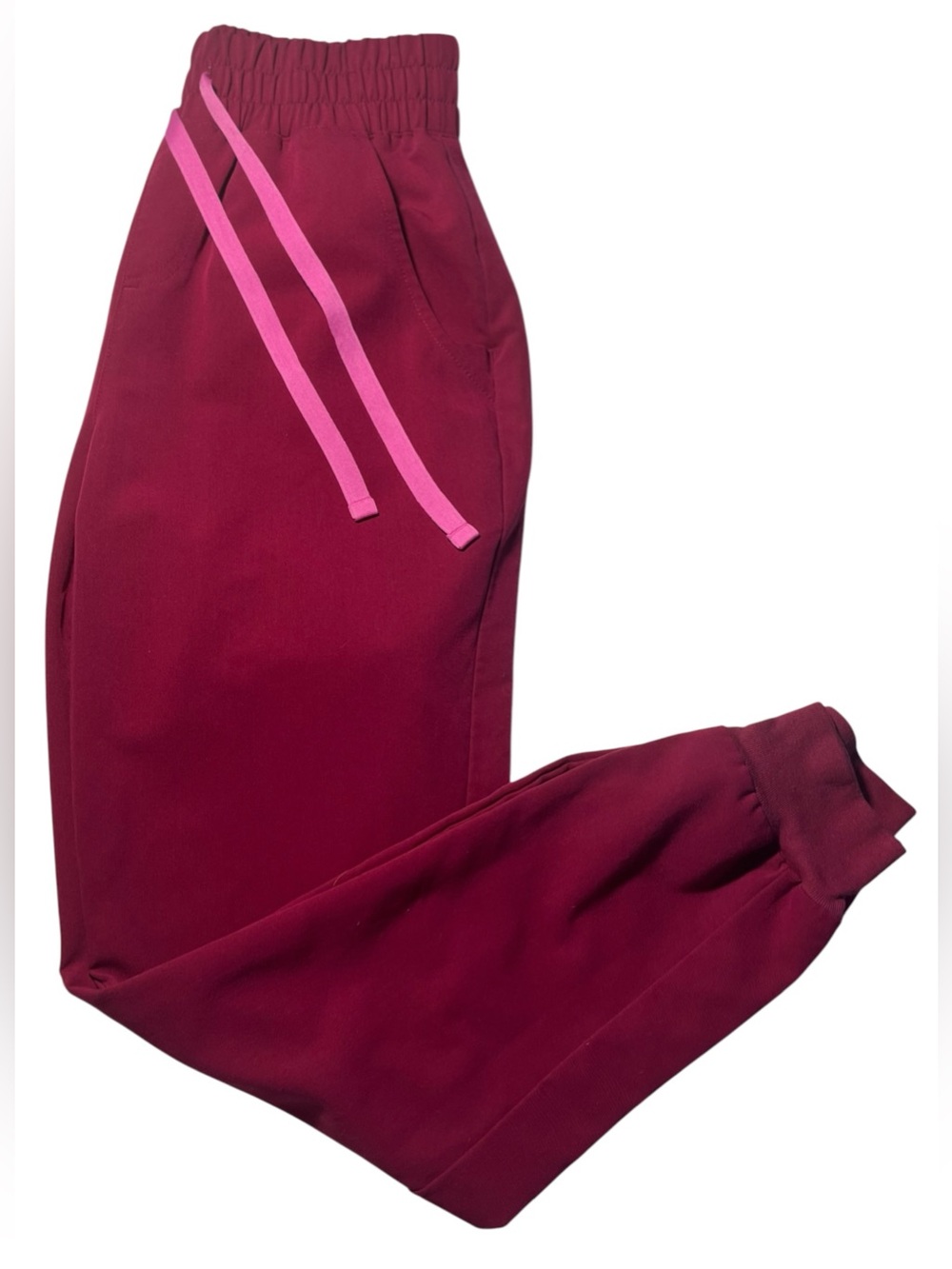 🩷FIGS Zamora High-Waisted Jogger Scrub Pants. Color-Dark Magenta. Size-XS. EUC - Picture 5 of 12